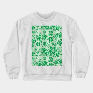 Green Flowers Crewneck Sweatshirt